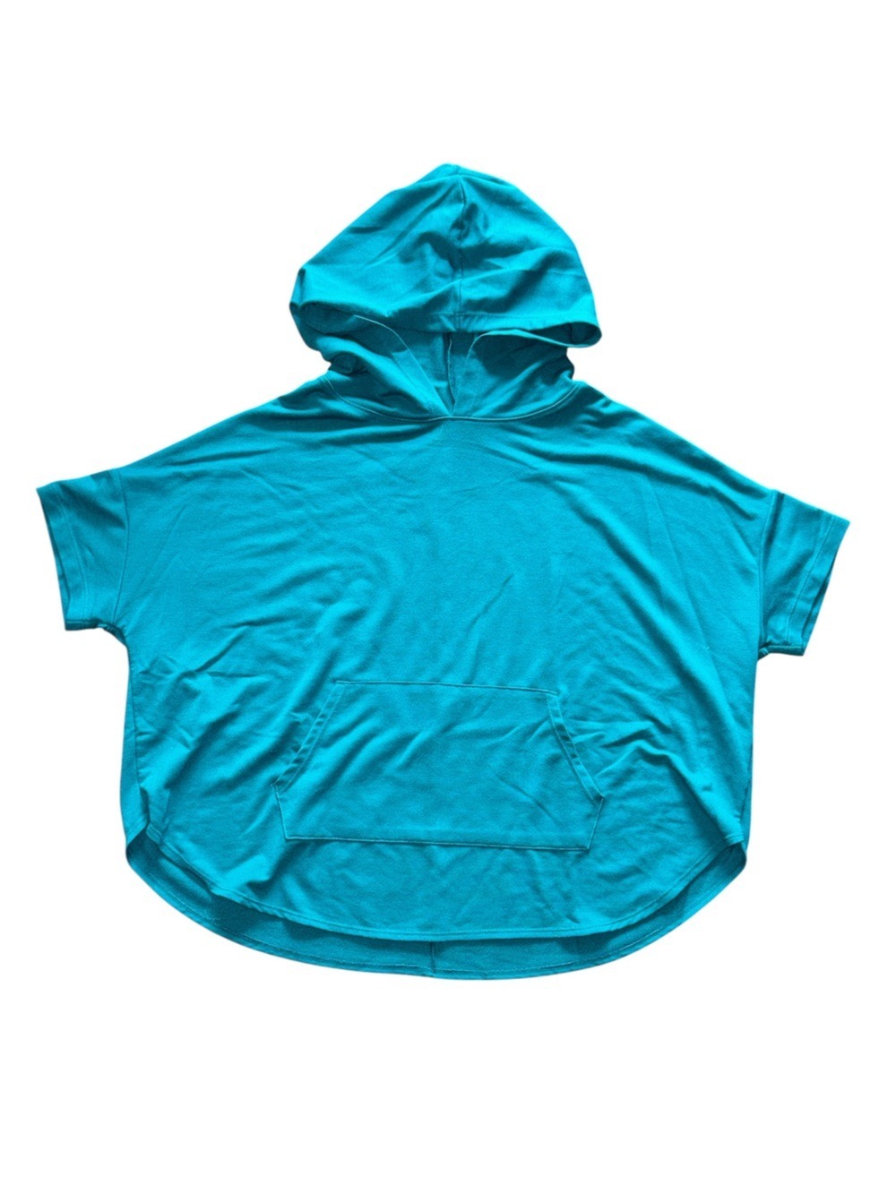 Xersion Hoodie Short Sleeve Teal Medium